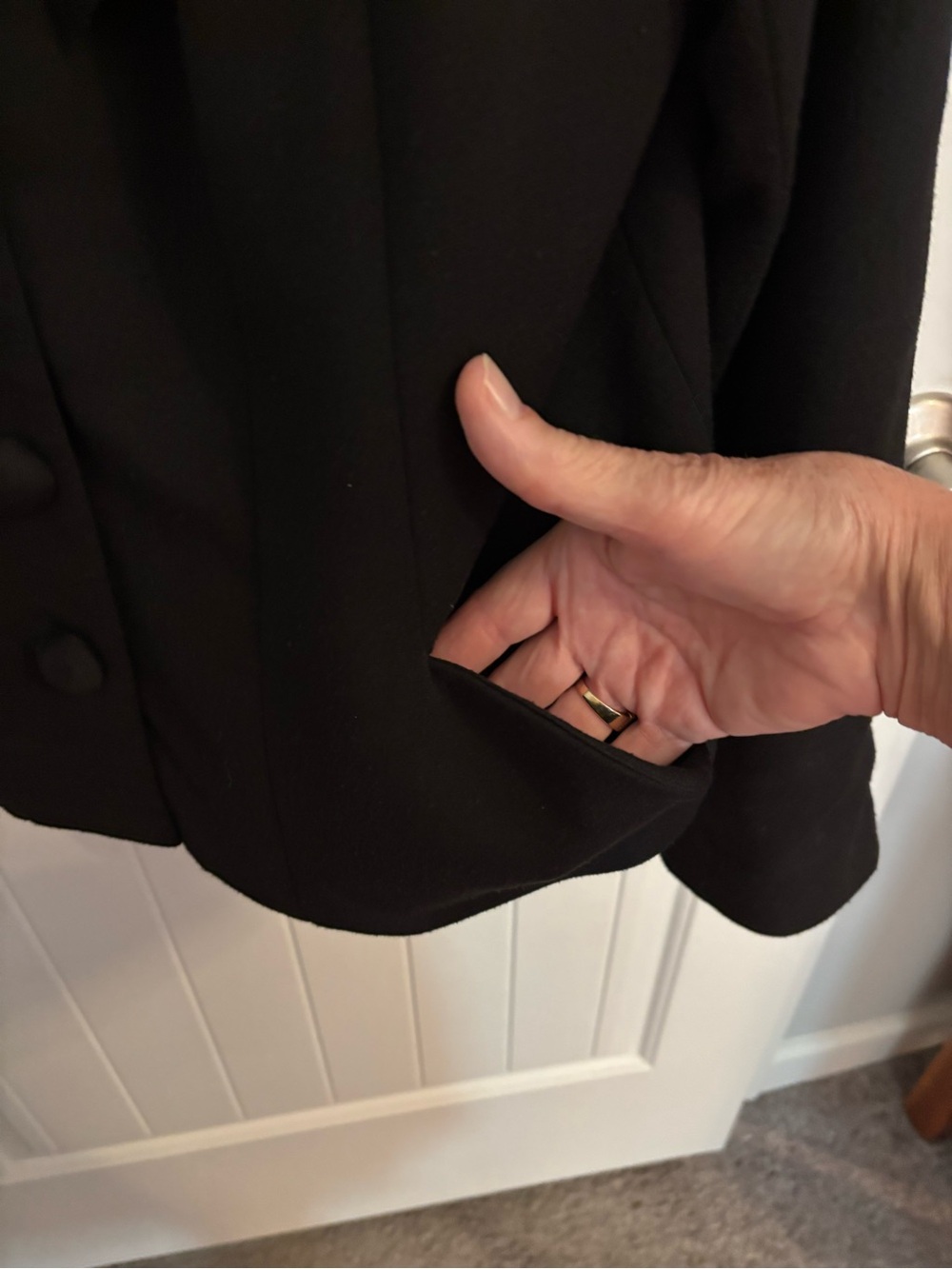 Madison Black Ruffle-Front Blazer - Picture 7 of 8